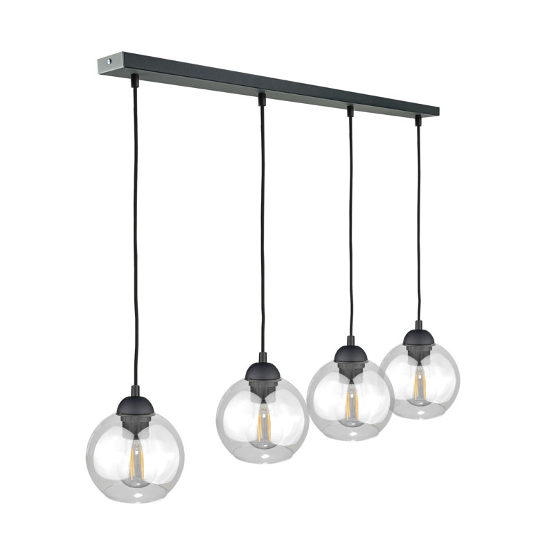 Bernier 4 - Light Kitchen Island Pendant, Black