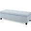 Avec capitonnage et espace caché - banc de rangement en tissu de H 16,05 po x l 49,31 po x P 19,79 po