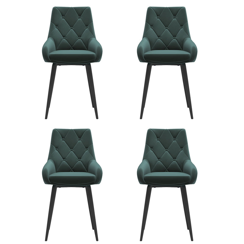 Cantilever Chair Set Alektra, Dark Green