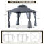 13 pi. L 11 pi. D Pavillon de jardin en acier au toit souple-113663264-124638524