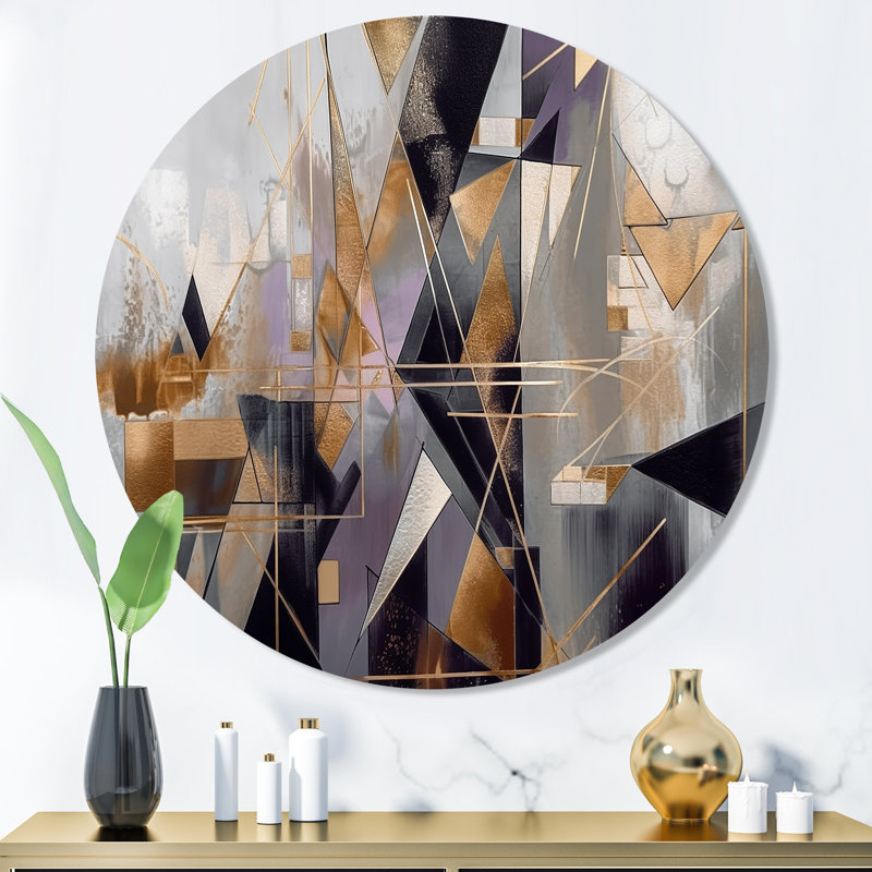 Soft Color Composition III Abstract Wall Decor on Metal, 36" H x 36" W x 1" D