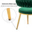 Ensemble de chaises de salle à manger en velours l 21,65 po Christal-88086809