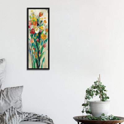 " Tall Bright Flowers Cream II " by Silvia Vassileva Painting Print