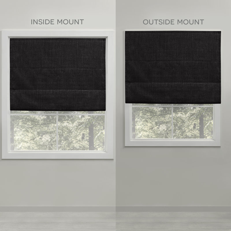 Acadia Black Cordless Total Blackout Roman Shade 31" x 64"