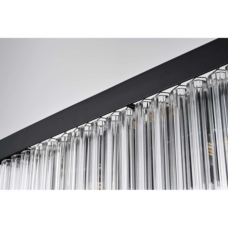 Harlow 19 inch Wall Sconce in Black, 9" H x 19.5" W x 5" D, Black, 4 Lights