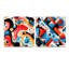 Rose et bleu Popart motifs à la mode I - ensemble abstrait géométrique acrylique en verre mural de 2-614443035