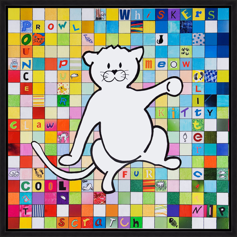 Pop Cat Painting by JP Kilkenny, Glass Coat