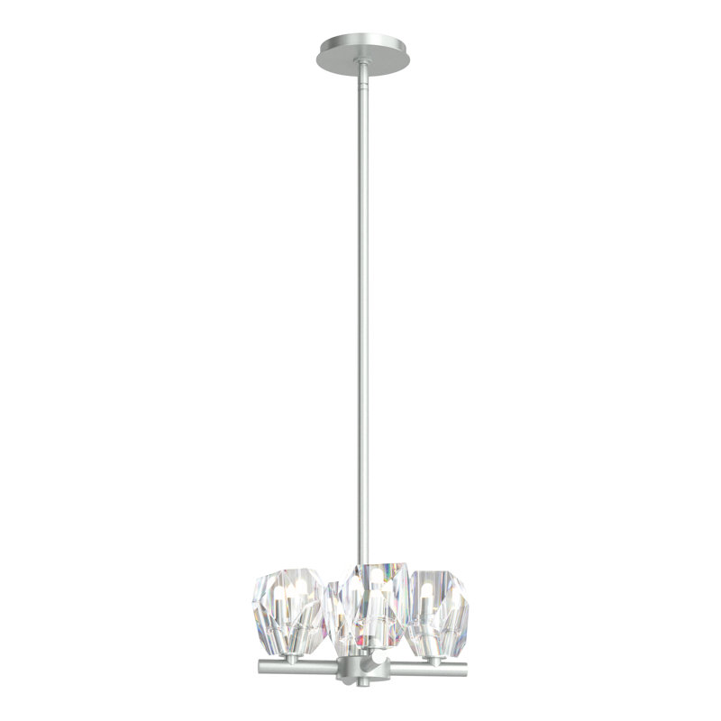 Gatsby 4 - Light Shaded Classic/Traditional Chandelier with Crystal Accents, Vintage Platinum