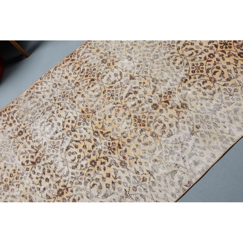 Tapis de chambre à coucher, tapis rétro, tapis turc, tapis décoratifs 3,5 x 6,8 pi, tapis en laine, tapis Boho bruns