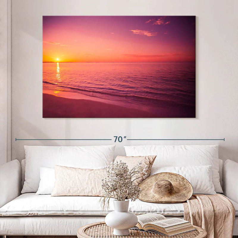 Gillard Rosy Gillard coucher de soleil, H 34 po x l 51 po