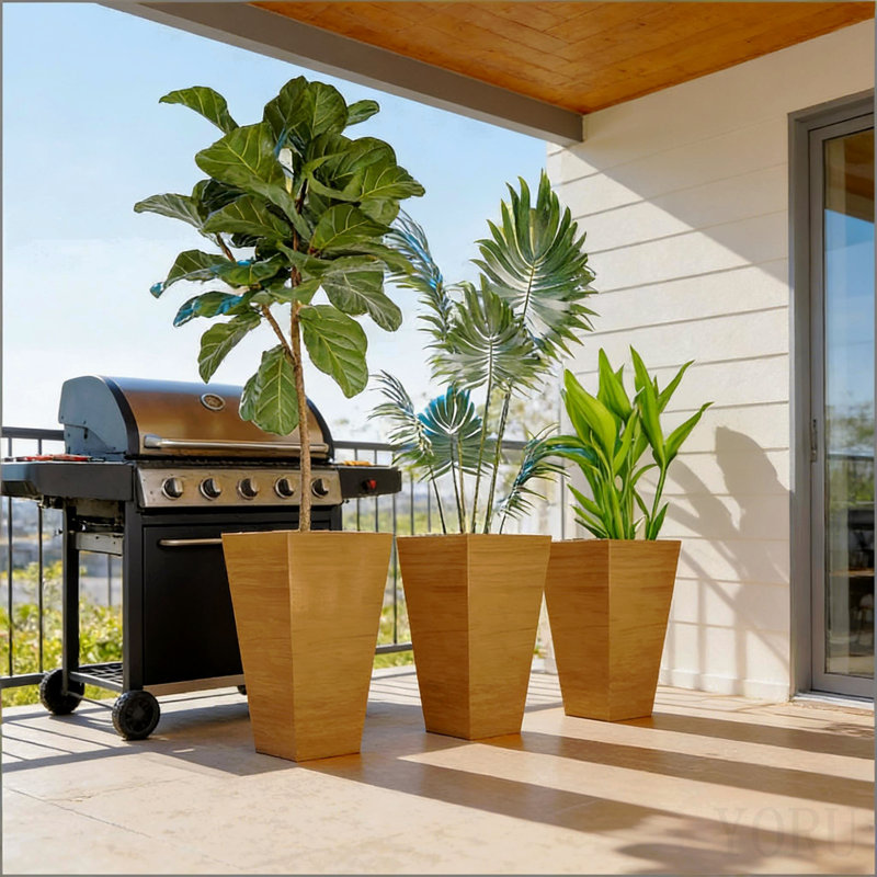 Jardinière classique, ensemble de 3 jardinières d'extérieur