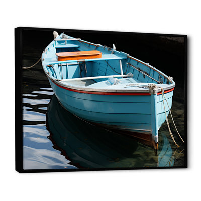 Blue And Red Fishing Boat Expedition - Boat Fishing Wall Art