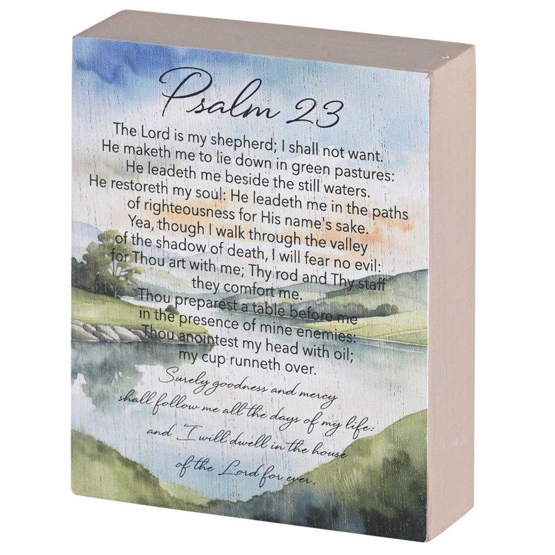 Plaque de table Psalm 23 Valley