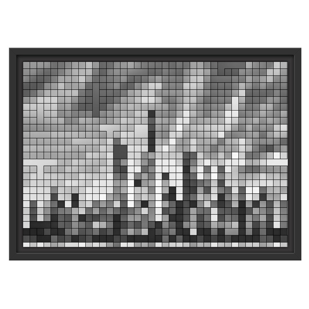 Gerahmtes Wandbild New York Pixel Skyline