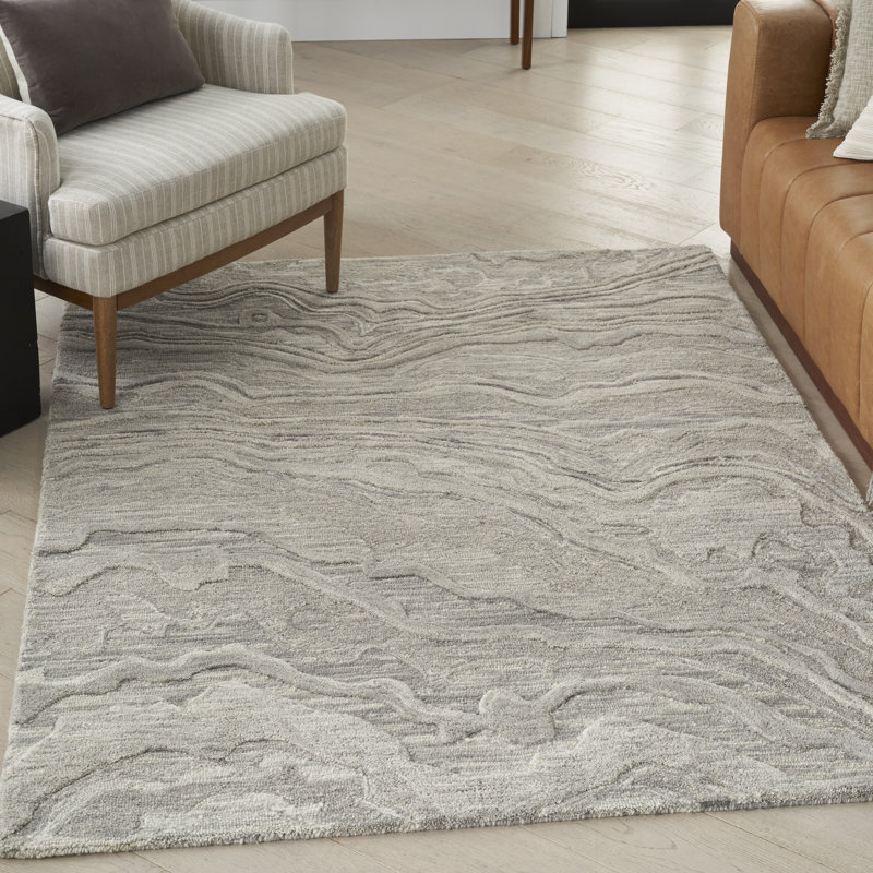 Cahide Abstract Handmade Area Rug, Rectangle 114 x 175cm
