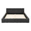 Grand cadre de lit tapissier grand avec tissu épais, lit plateforme grand format en chenille avec tête de lit et structure solide. Aucun sommier tapissier requis