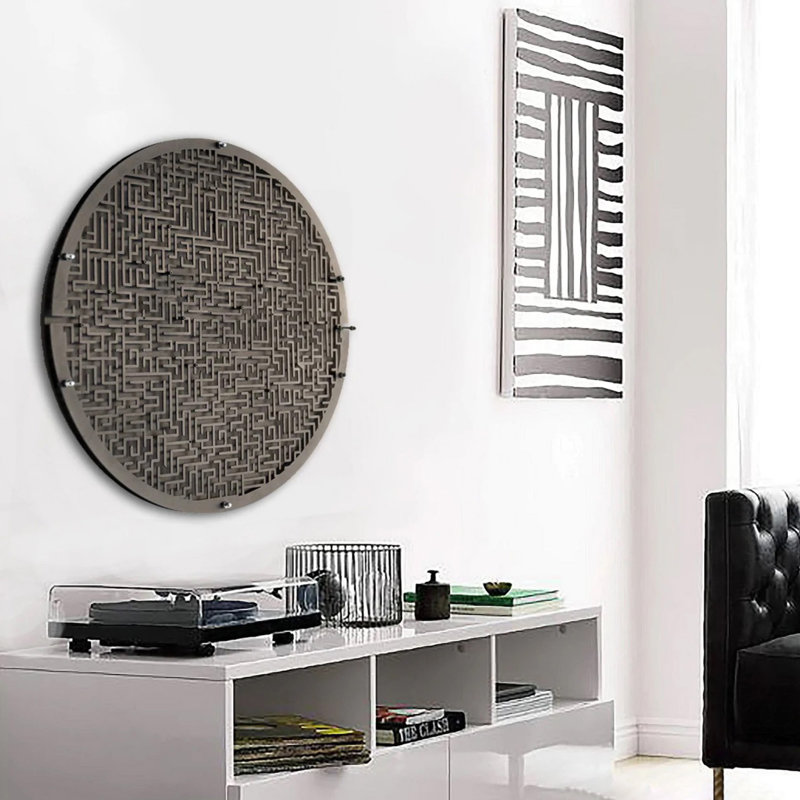 Modern Entertainment Wall Decor on Metal