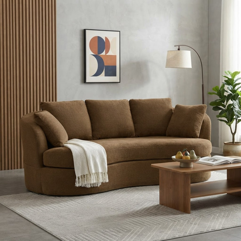 Upholstered 39.2 Sofa, Brown