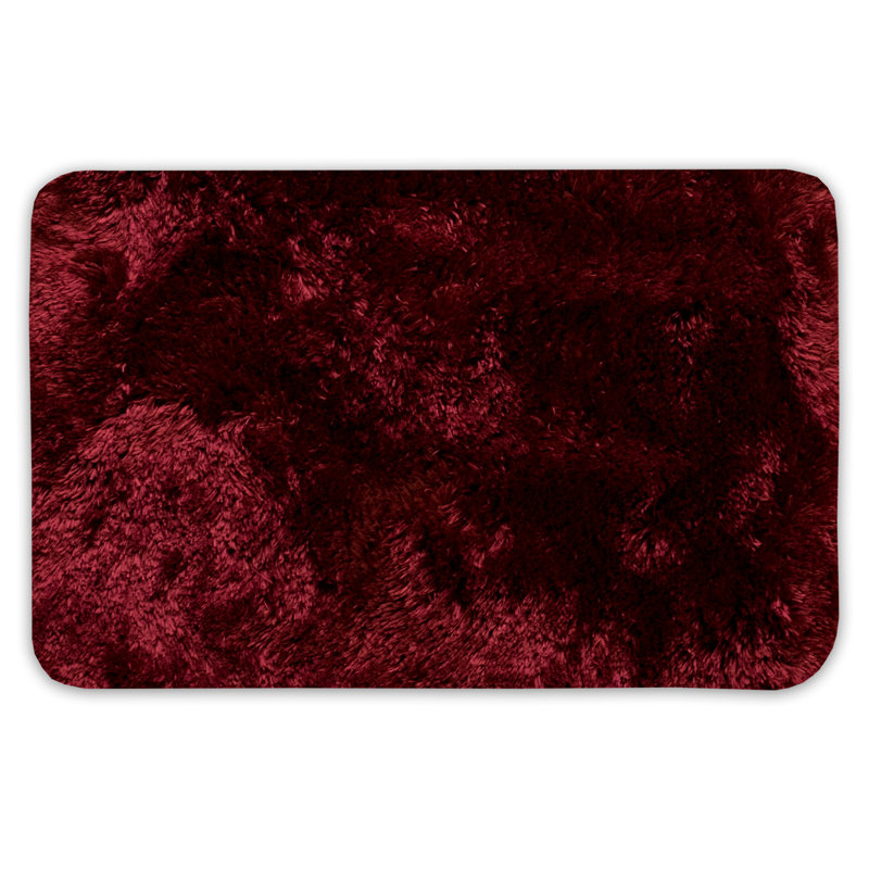 Herrmann Non-Slip Bath Rug, 17" W x 24" L, Burgundy