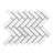 Adonis Pure 1" x 3" Porcelain Herringbone Mosaic Tile