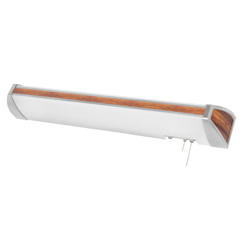 Applique murale 3 lumières Esker, 5,38" H x 39,94" L x 6,25" D, Acajou