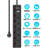 CRST Power Strip 6 Outlet Heavy Duty Surge Protector Individual Switch 6ft Extension Cord with Flat Plug, 15A Circuit Breaker-131649908