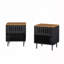 Stylish Durable Nightstand with Grille Doors and Ample Storage Space-2128435764