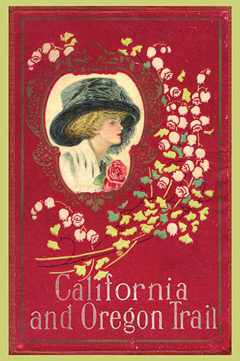 California and Oregon Trail - publicité sans cadre, H 30 po x l 20 po