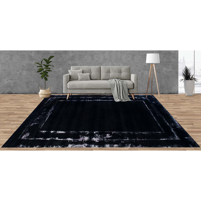 Area Rug in Charcoal, Rectangle 8' x 10'