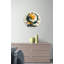 Horloge murale japonaise en verre trempé Zen Bonsai japonais, décor de lune asiatique moderne, montre à chiffres romains dorés, cadeau de pendaison de crémaillère unique-1987125941-1987125944