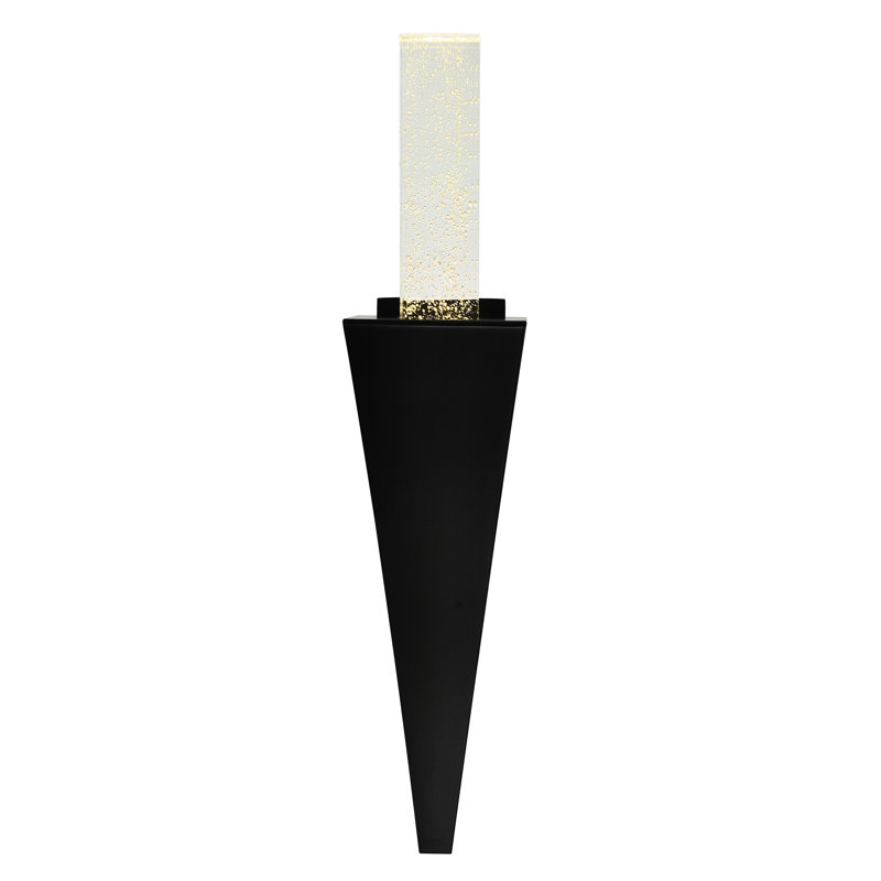 Sleek LED Wall Sconce with Black Finish For Bedroom, Hallway, Living Room – Integrated LED, No Bulb Required, Black