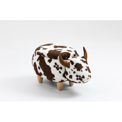 Bough 14.17" Wide Cow Storage Ottoman