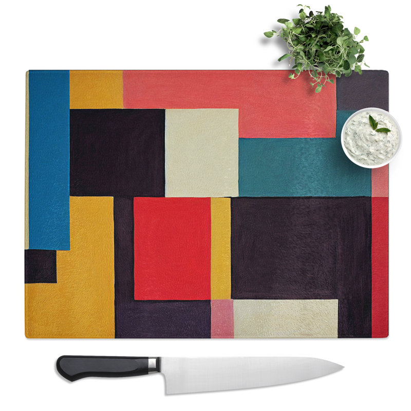 Bauhaus Abstract Art Vol.2  Glass Chopping Board