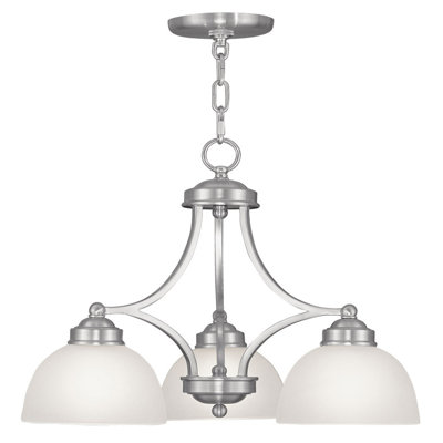 Lustre classique à 3 lumières avec abat-jour