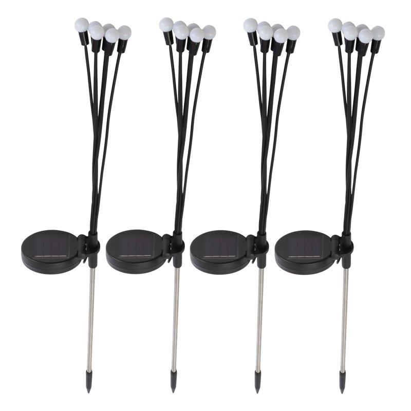 Solar Garden Lights - 4-Pack 6 LED Lights for Outdoor Use - IP44 Water-Resistant
