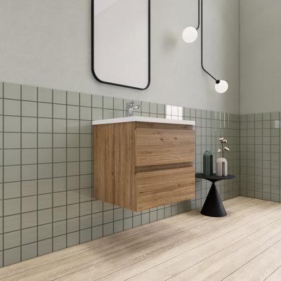 Meuble-lavabo flottant moderne simple Alcester Ivy Bronx
