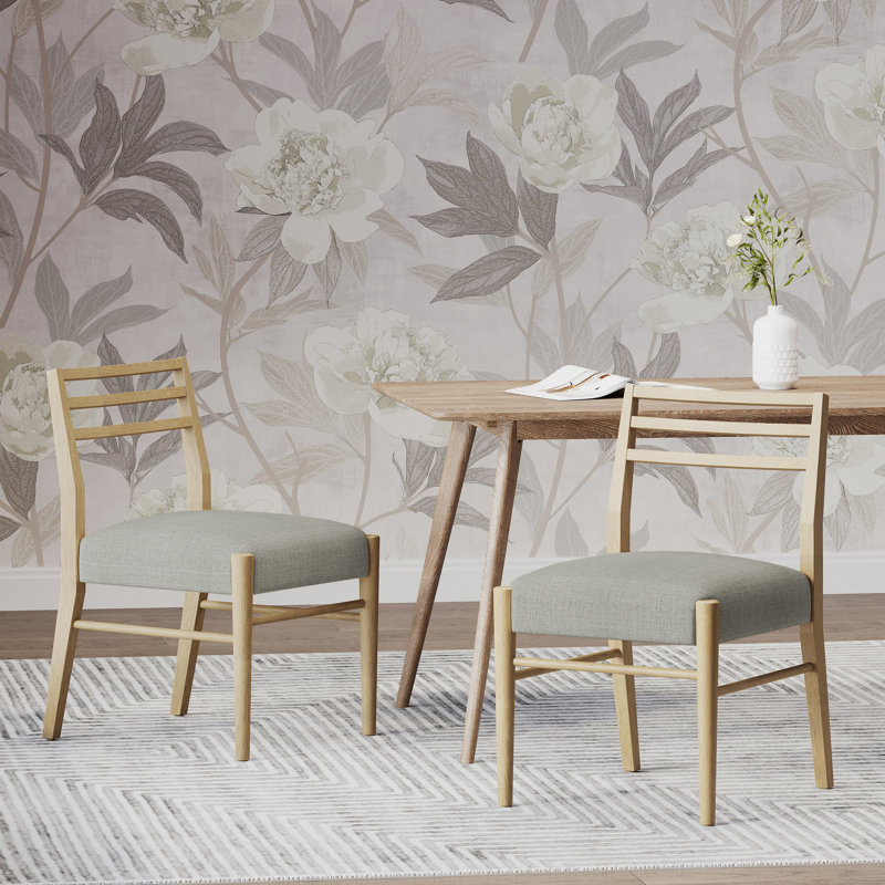 Chaise de salle à manger en tissu gris