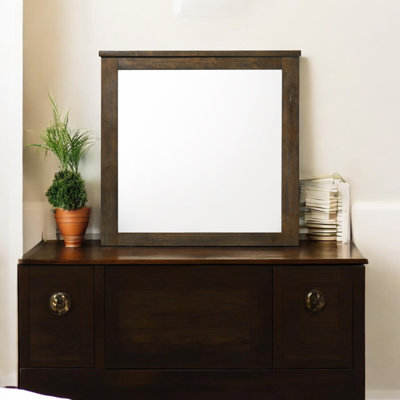 Miroir de commode rectangulaire en chêne Merrilee