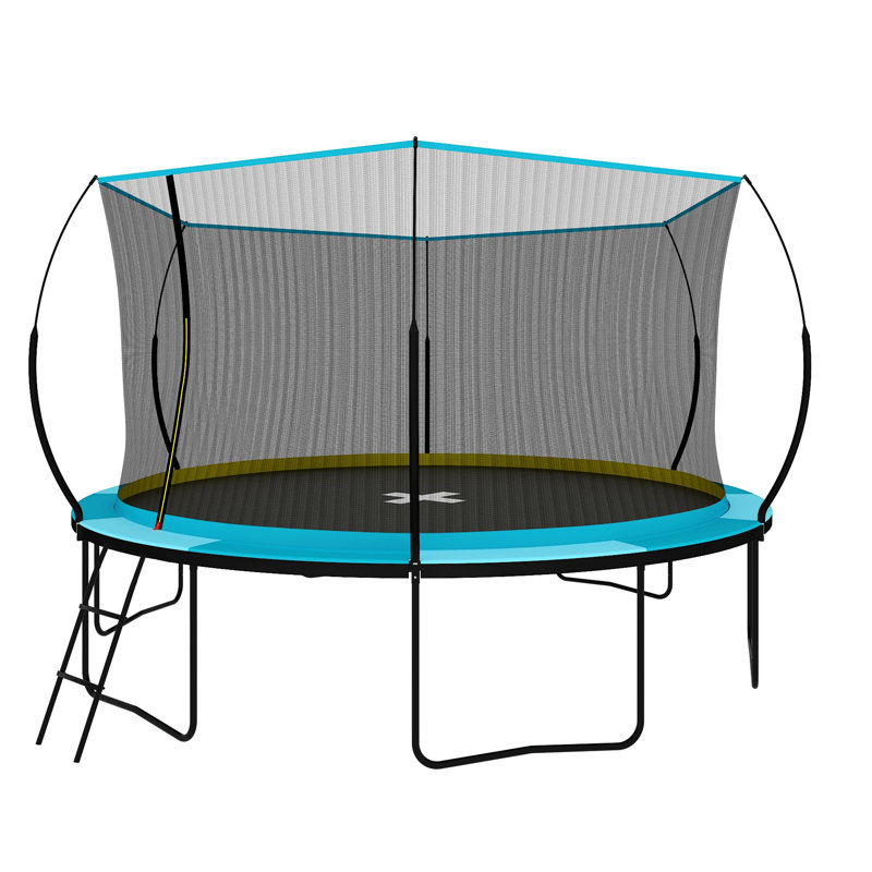 Creationstry 14' x 14' Round Backyard Trampoline, Blue