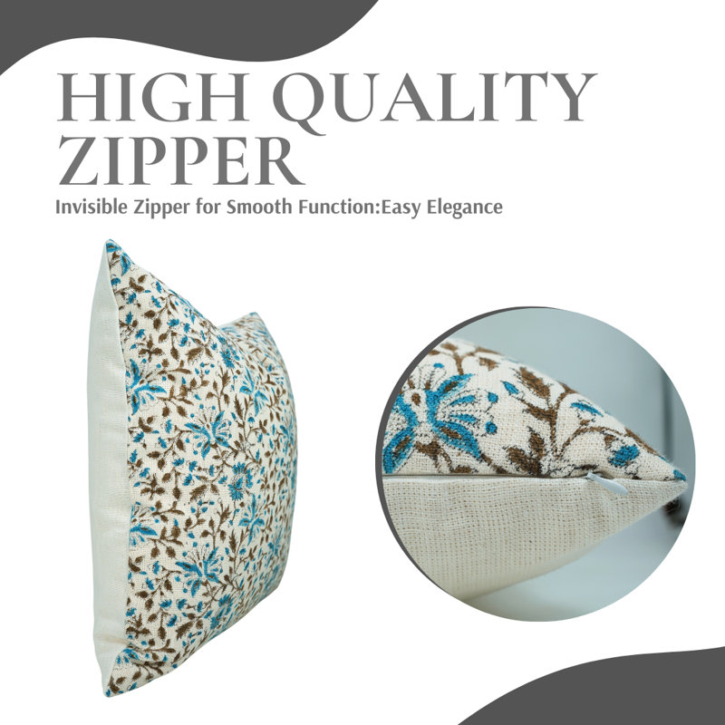 Linen Square Indoor/Outdoor Pillow Cover, 14" x 14"