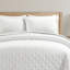 Haniya Solid Waffle Woven Cotton Textured Quilt 3 Pieces Set-101427147-101427150