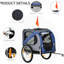 Bicyclette wagon pour chien - Off-Road Capable, Remorque pour animaux bleue / grise, ventilation facile,