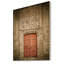 Vieille porte d'église rouge à Salamanque, Espagne - impression sur bois-50351935