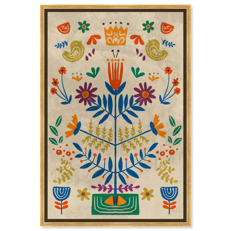 «Main Tree», reproduction d'art sur toile par Art Remedy, H 16 po x l 11 po, Cadre argenté