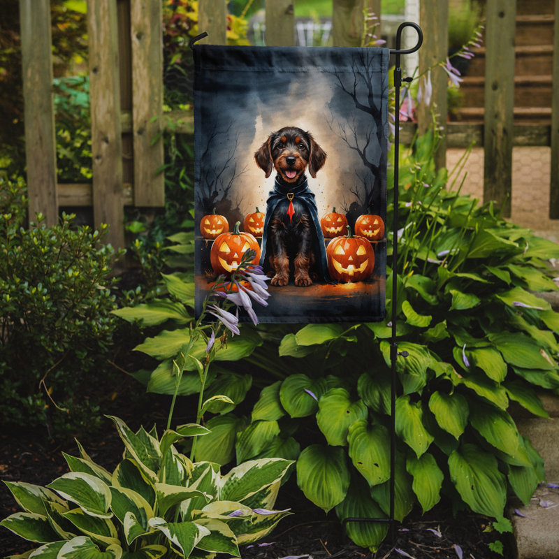 Drapeau de jardin chiot Halloween, Braque allemand