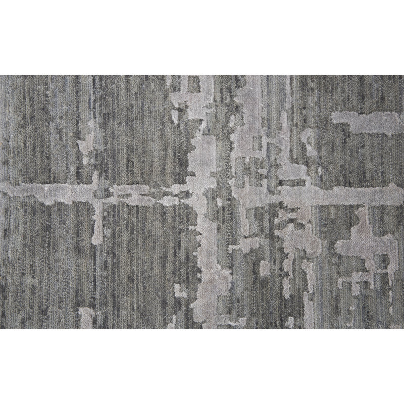Tapis gris en laine Bruggeman, Rectangle 10 pi x 13 pi