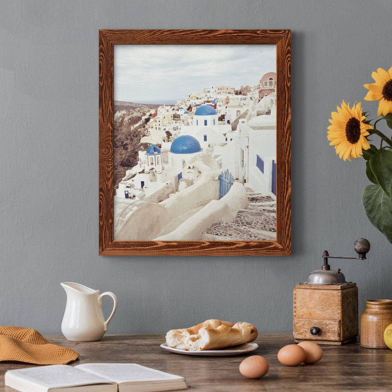 Santorini - photographie sur toile encadrée, H 20 po x l 17 po x P 1,5 po, Érable