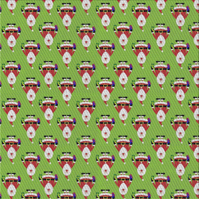 Tapis décoratif vert Bonda
