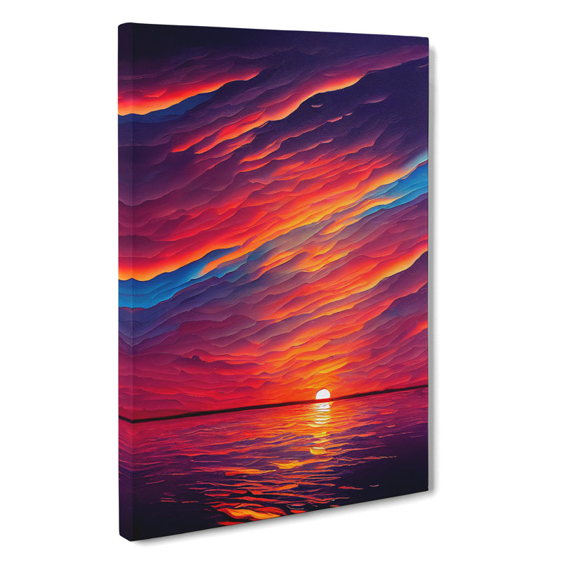 Gracious Ocean Sunset - Wrapped Canvas, 50cm H x 35cm W x 3cm D