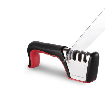 4-in-1 Knife Sharpener, Kitchen Knife Accessories for Ceramic Knives, Steel Knives and Scissors, Aiding in Repair, Restoration, and Polishing of Blades